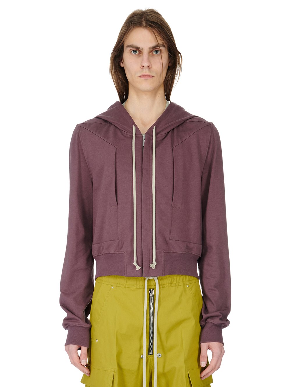 RICK OWENS FW23 LUXOR EDFU HOODED JKT IN AMETHYST HEAVY JERSEY RICK OWENS FW23 LUXOR EDFU HOODED JKT IN AMETHYST HEAVY JERSEY