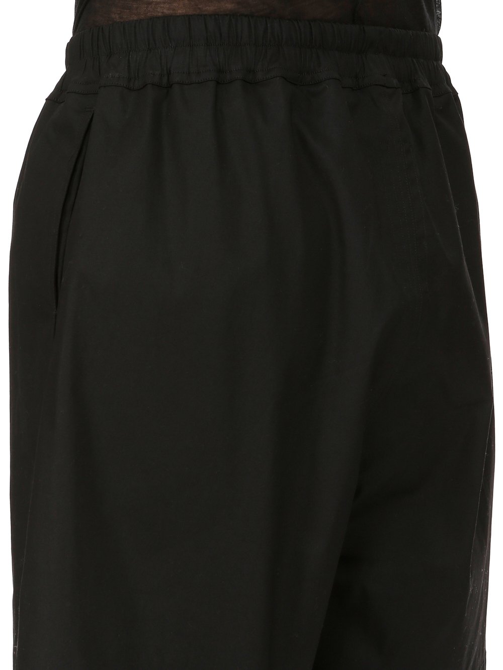 RICK OWENS FW23 LUXOR BOXERS IN BLACK HEAVY COTTON POPLIN