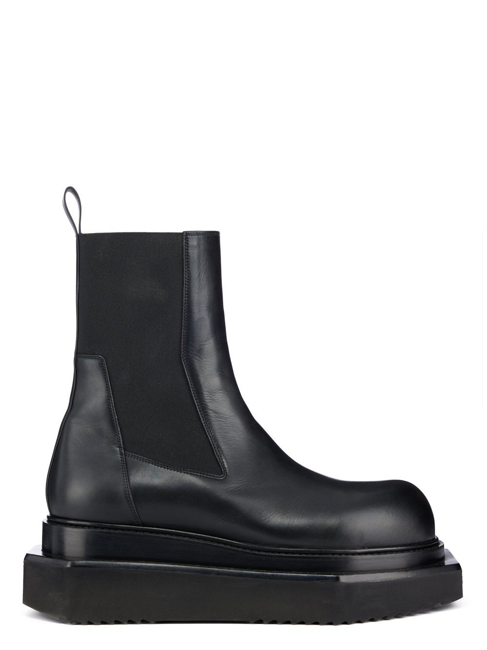 RICK OWENS FW23 LUXOR BEATLE TURBO CYCLOPS IN BLACK CORTINA GREASE CALF LEATHER
