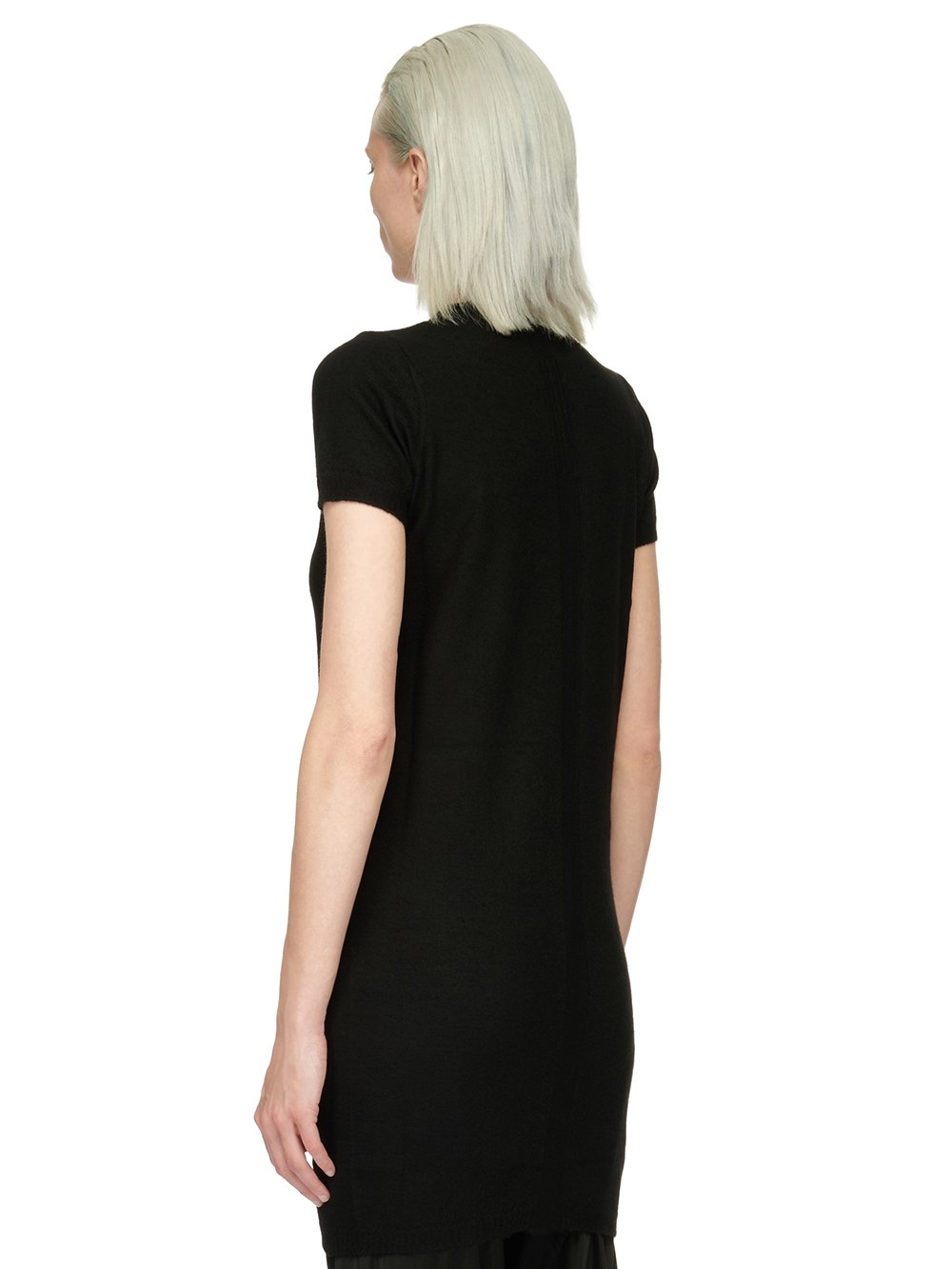 RICK OWENS FOREVER SS TUNIC IN BLACK BOILED CASHMERE. 