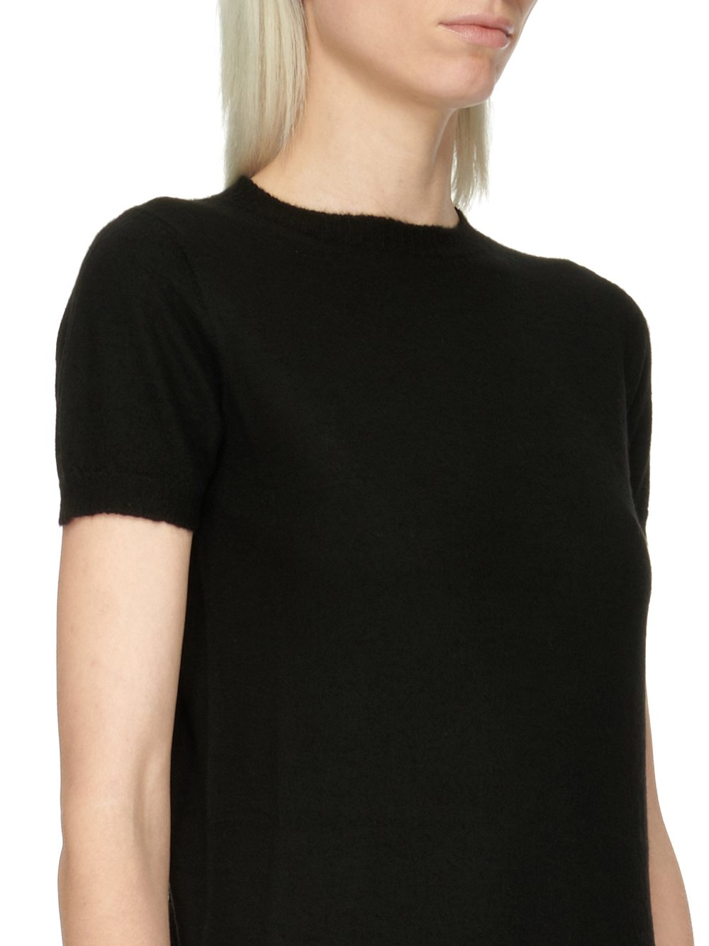 RICK OWENS FOREVER SS TUNIC IN BLACK BOILED CASHMERE. 