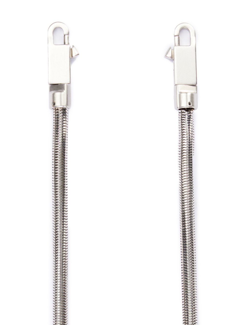 RICK OWENS FW23 LUXOR SNAKE CHAIN IN PALLADIUM TONE BRASS