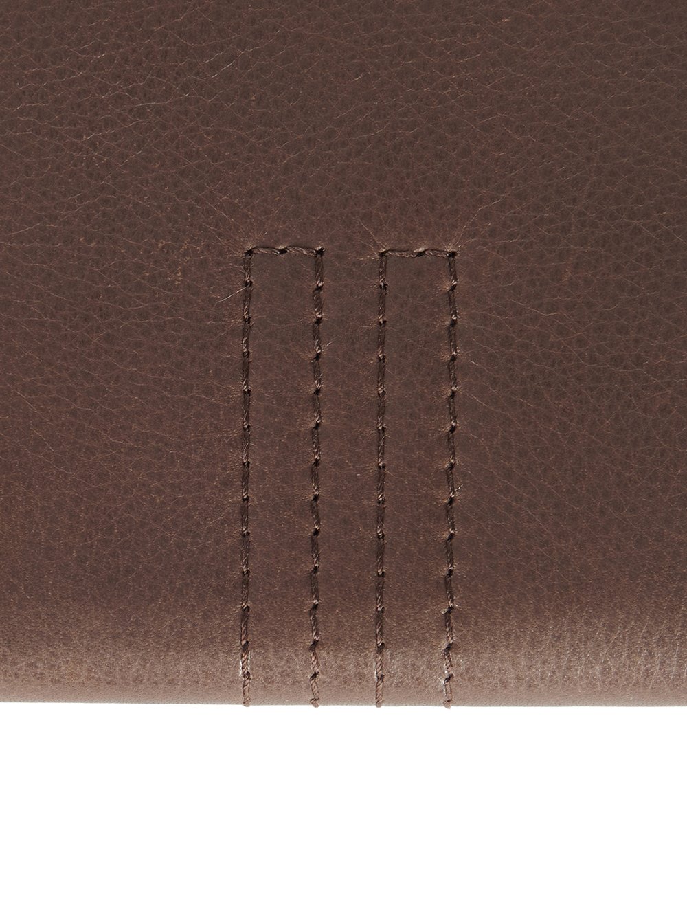 RICK OWENS FW23 LUXOR ZIPPED WALLET IN BROWN SOFT GRAIN COW LEATHER