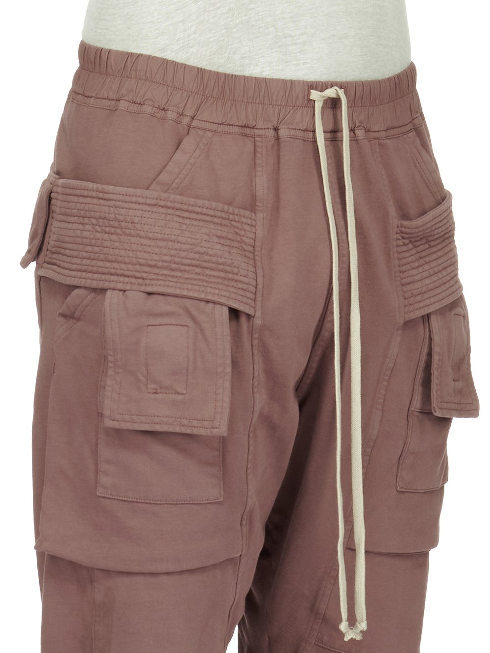 DRKSHDW FW23 LUXOR CREATCH CARGO DRAWSTRING IN MAUVE COMPACT HEAVY COTTON JERSEY
