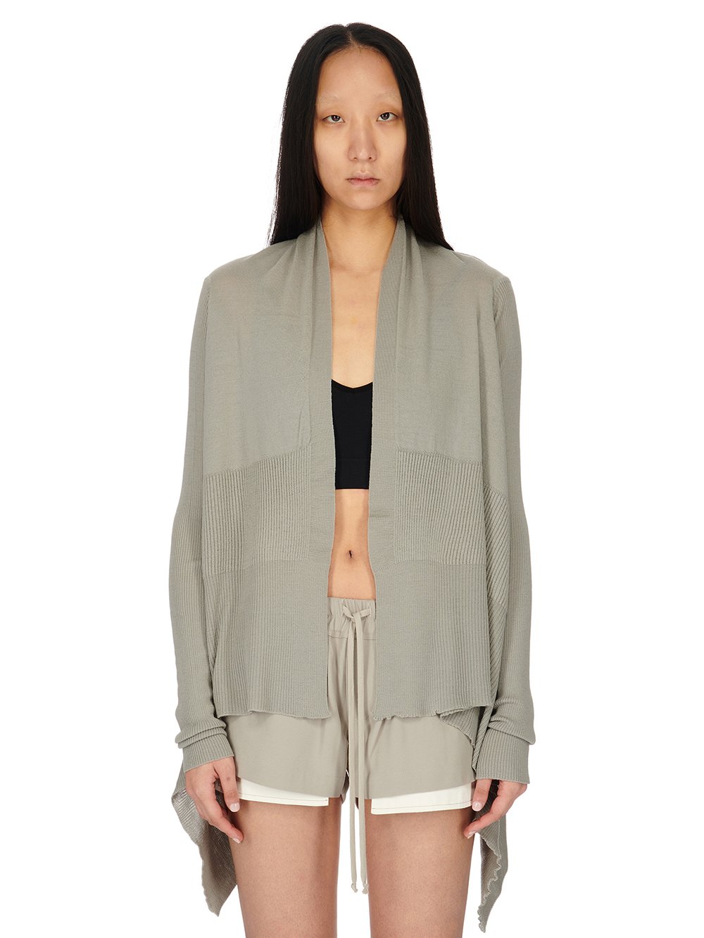 RICK OWENS FW23 LUXOR MEDIUM WRAP IN PEARL LIGHTWEIGHT RASATO KNIT