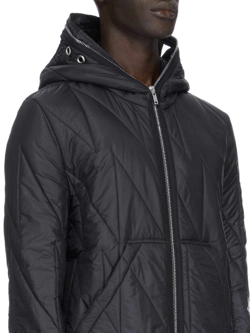 DRKSHDW FW23 LUXOR GIMP JKT IN BLACK RECYCLED NYLON