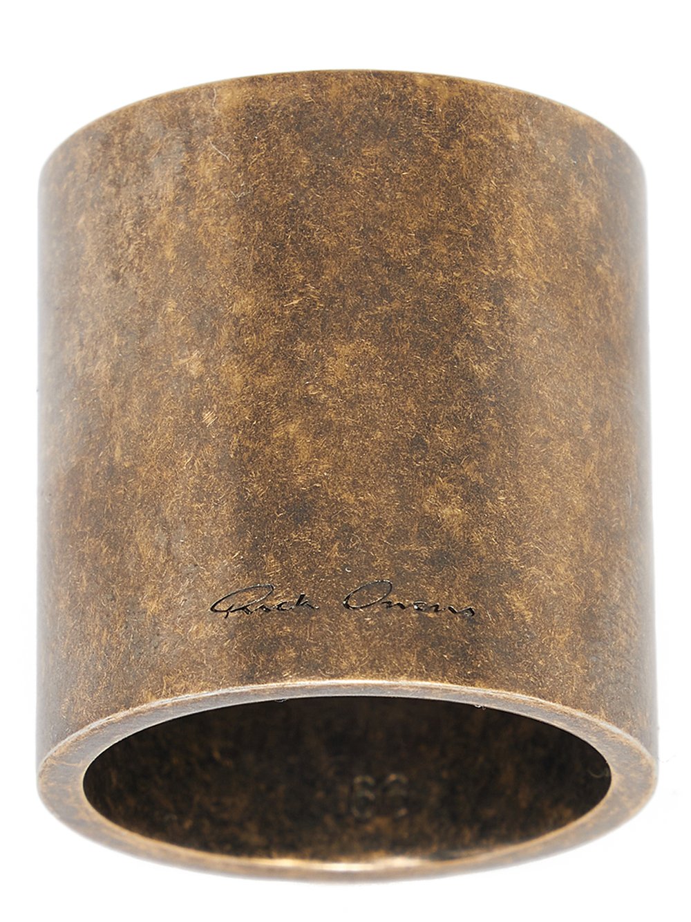 RICK OWENS SLITTED THUMB RING IN BRASS