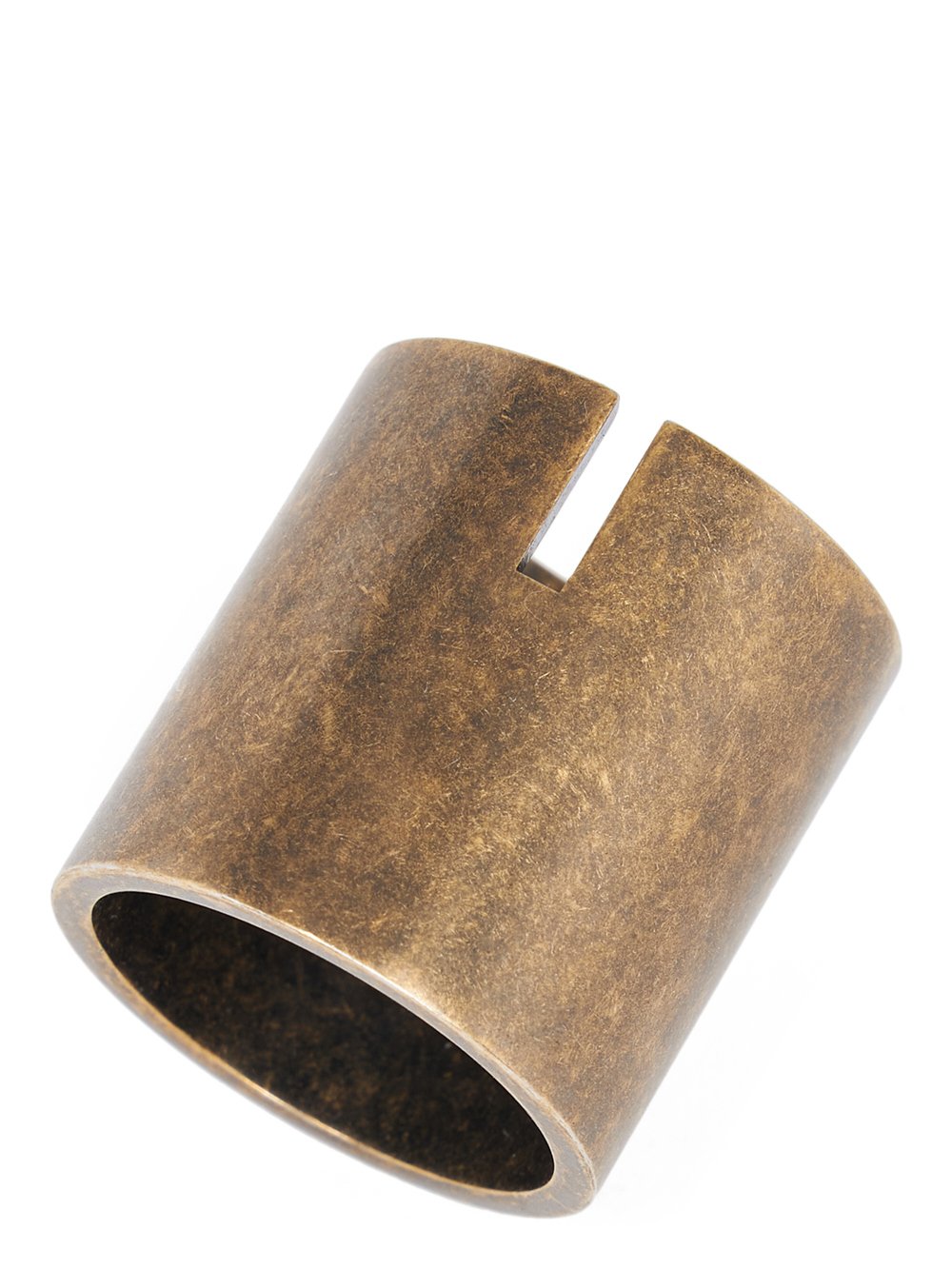 RICK OWENS SLITTED THUMB RING IN BRASS