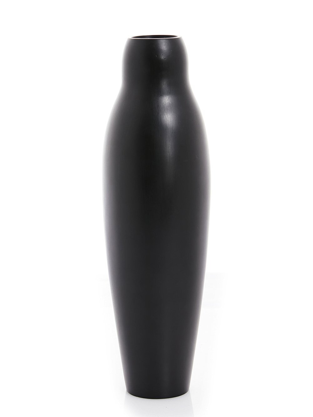 RICK OWENS GOURD VASE IN BLACK BRONZE IS A GOURD SHAPE CONTAINER, FEATURES A ROUND NECK AND POLISHED SURFACE.