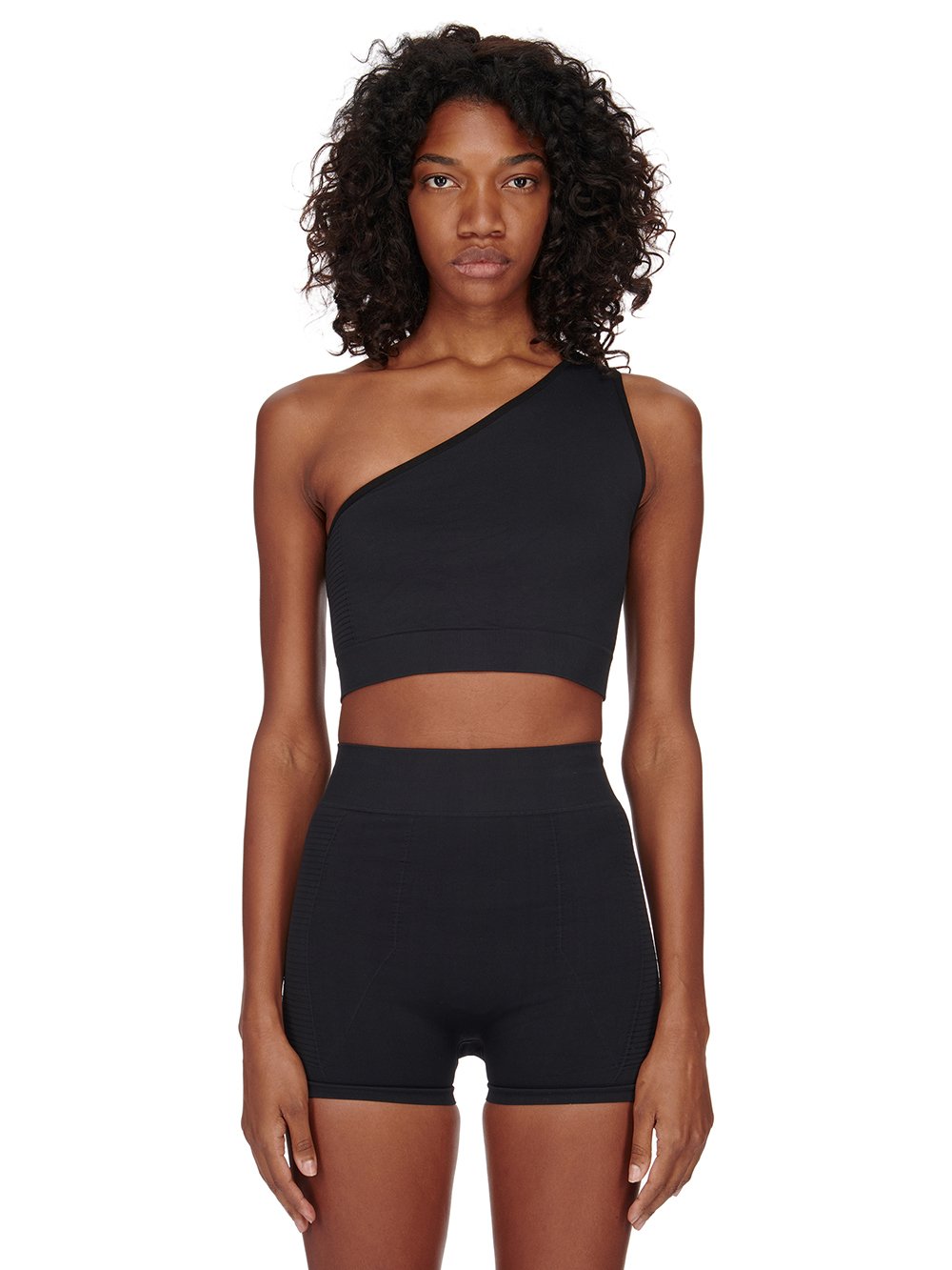 RICK OWENS FW23 LUXOR ATHENA BRA IN BLACK ACTIVE KNIT