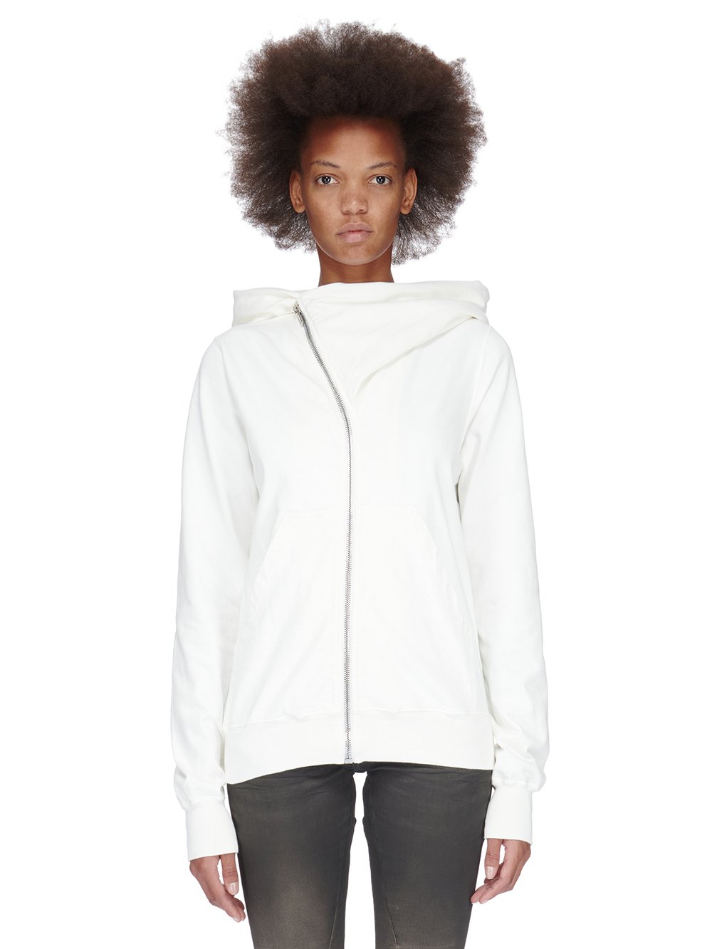 RICK OWENS FW23 LUXOR MOUNTAIN HOODIE IN COMPACT HEAVY COTTON JERSEY