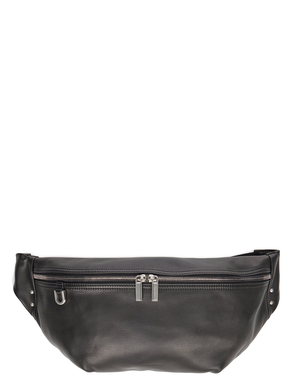 RICK OWENS FW23 LUXOR BUMBAG IN BLACK SOFT GRAIN COW LEATHER