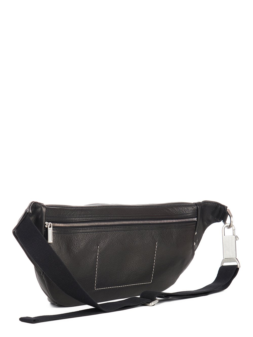 RICK OWENS FW23 LUXOR BUMBAG IN BLACK SOFT GRAIN COW LEATHER