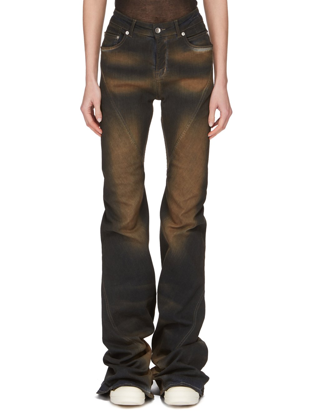 DRKSHDW FW23 LUXOR BIAS BOOTCUT IN MUD WASHED STRETCH DENIM