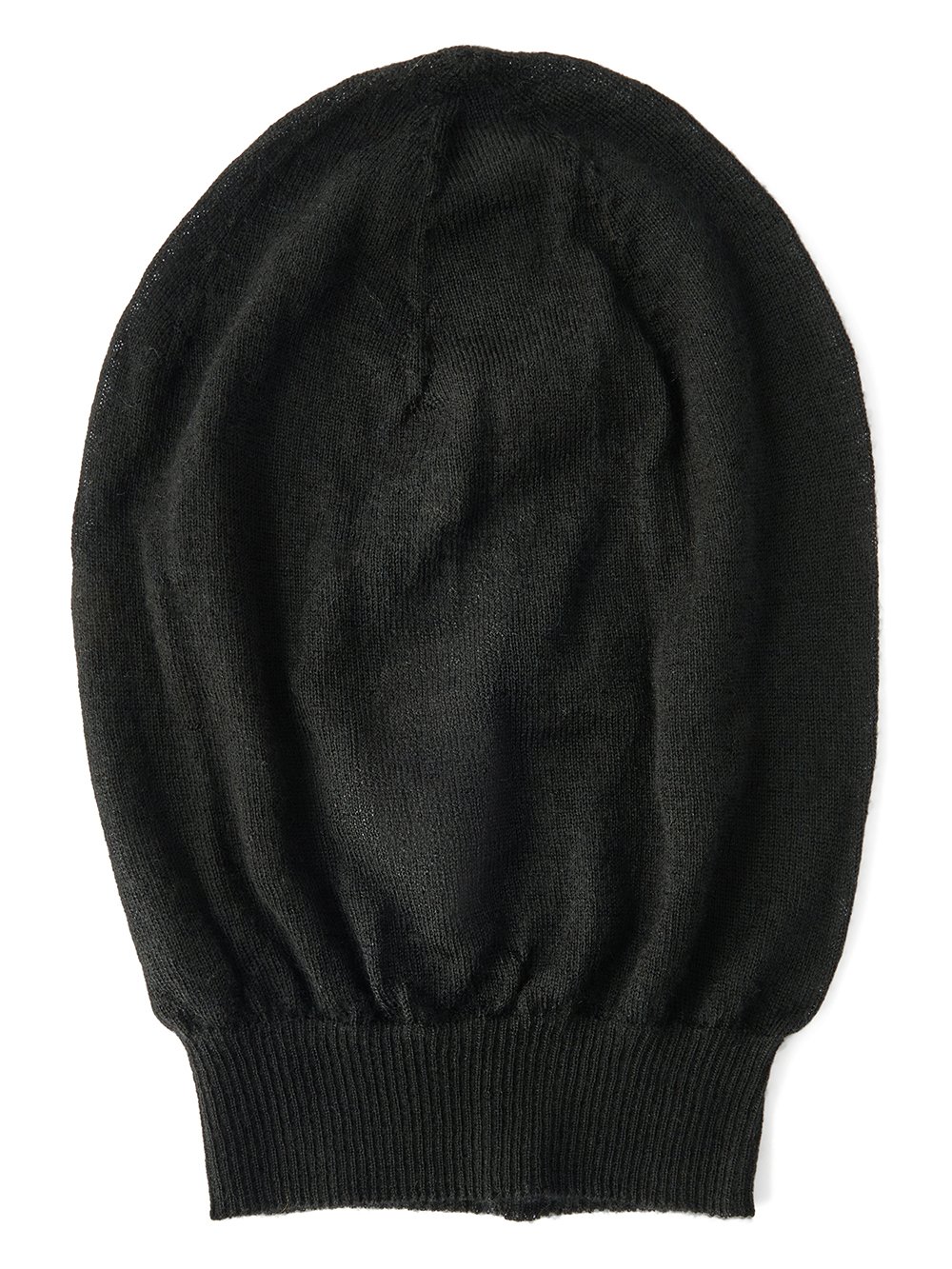 RICK OWENS FW23 LUXOR BIG HAT IN BLACK LIGHTWEIGHT RASATO KNIT RICK OWENS FW23 LUXOR BIG HAT IN BLACK LIGHTWEIGHT RASATO KNIT
