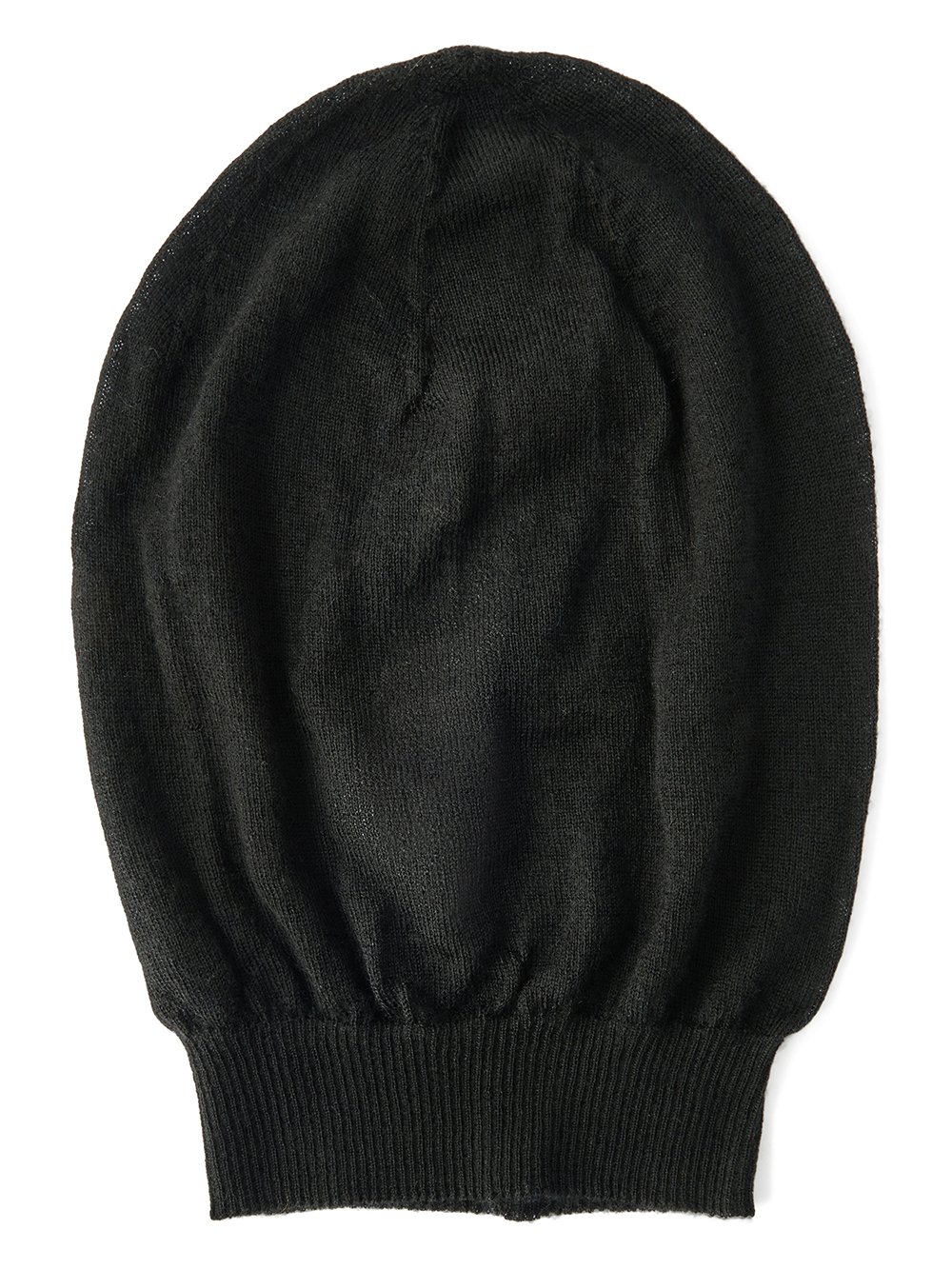 RICK OWENS FW23 LUXOR BIG HAT IN BLACK LIGHTWEIGHT RASATO KNIT