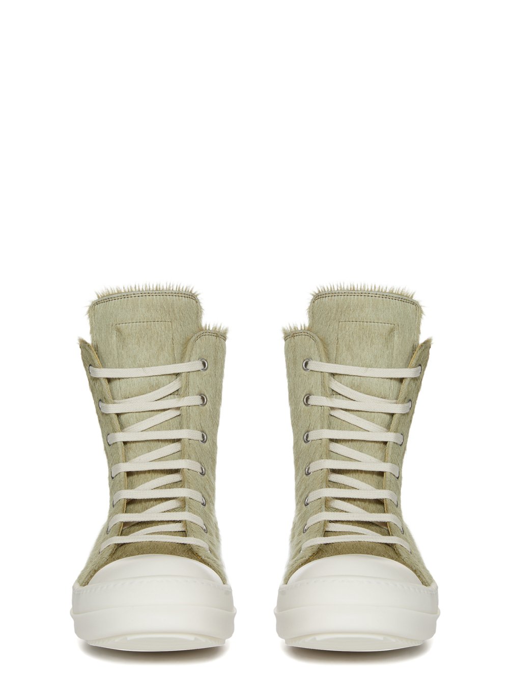 RICK OWENS FW23 LUXOR RUNWAY SNEAKS IN DIRTY ACID UNSHAVED COW LEATHER