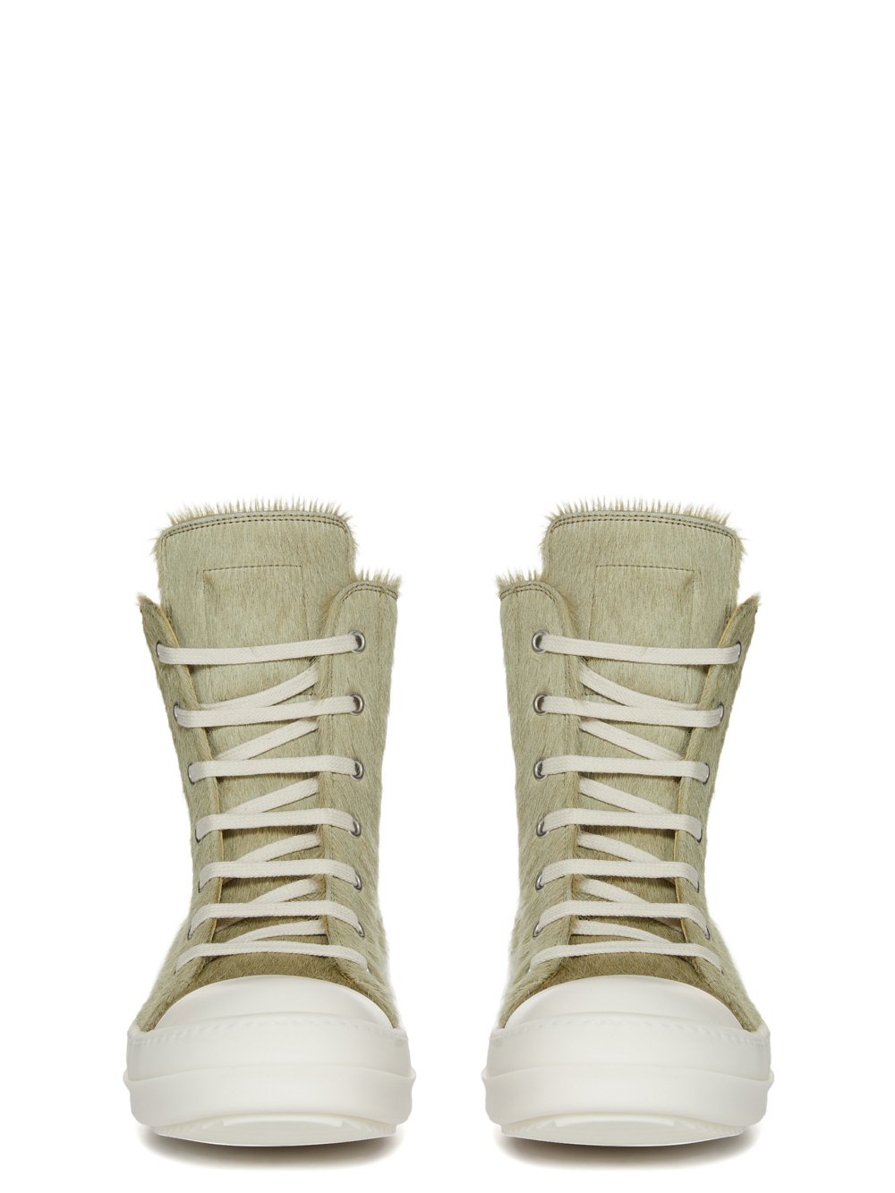 RICK OWENS FW23 LUXOR RUNWAY SNEAKS IN DIRTY ACID UNSHAVED COW LEATHER