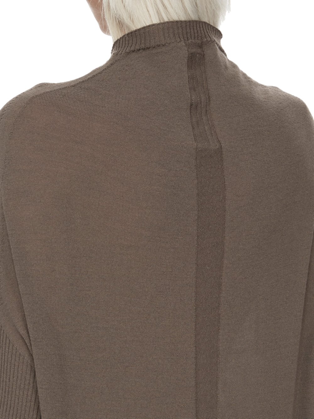 RICK OWENS FW23 LUXOR CRATER KNIT IN DUST GREY LIGHTWEIGHT RASATO KNIT