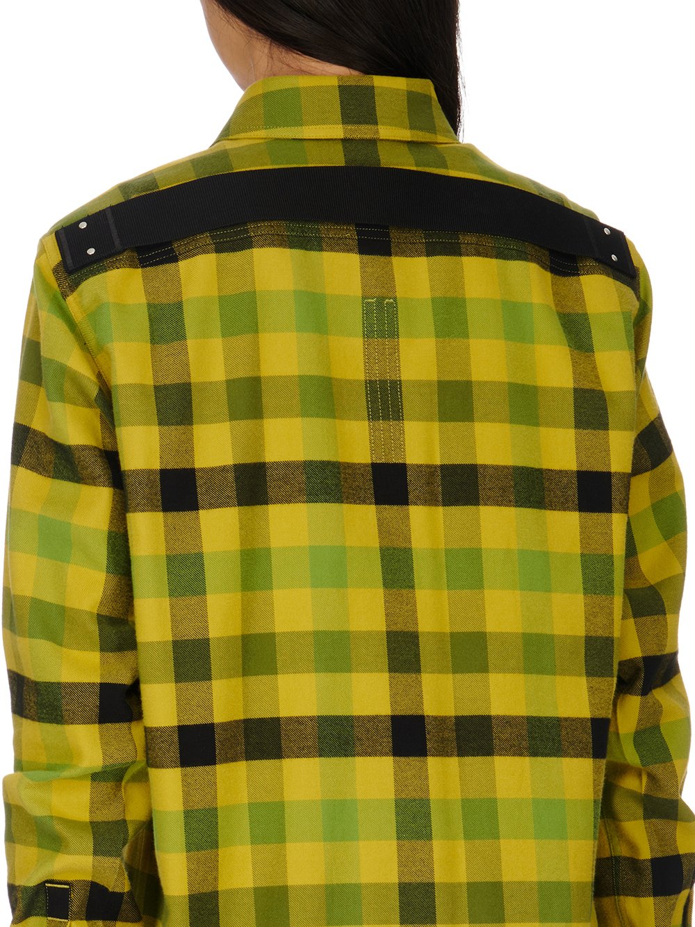 RICK OWENS FW23 LUXOR OUTERSHIRT IN AICD COTTON PLAID