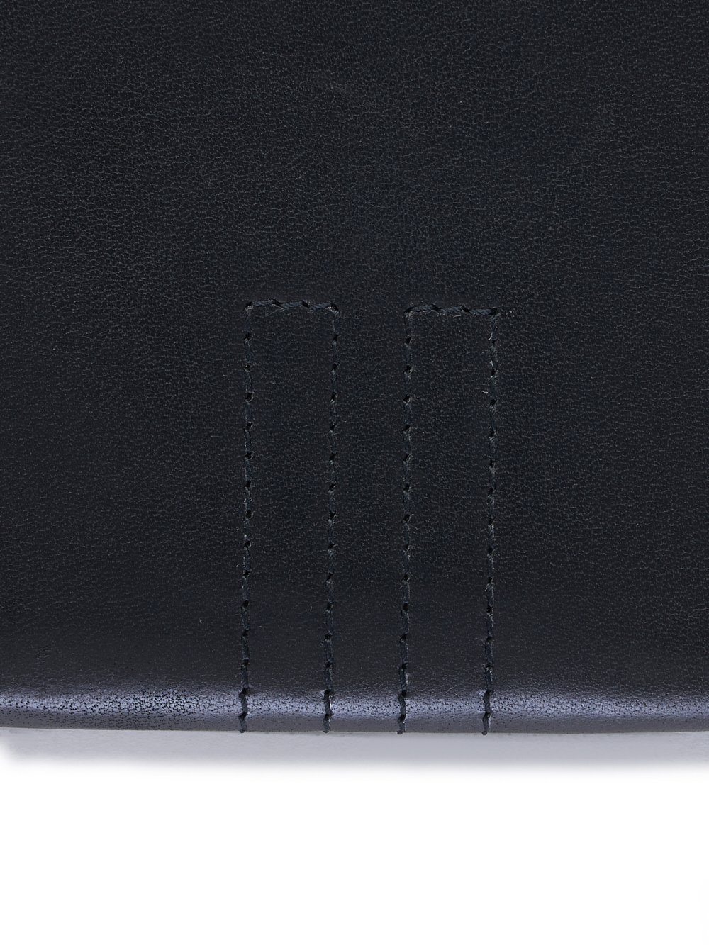 RICK OWENS FW23 LUXOR ZIPPED WALLET IN BLACK GLOSSY GROPONE COW LEATHER