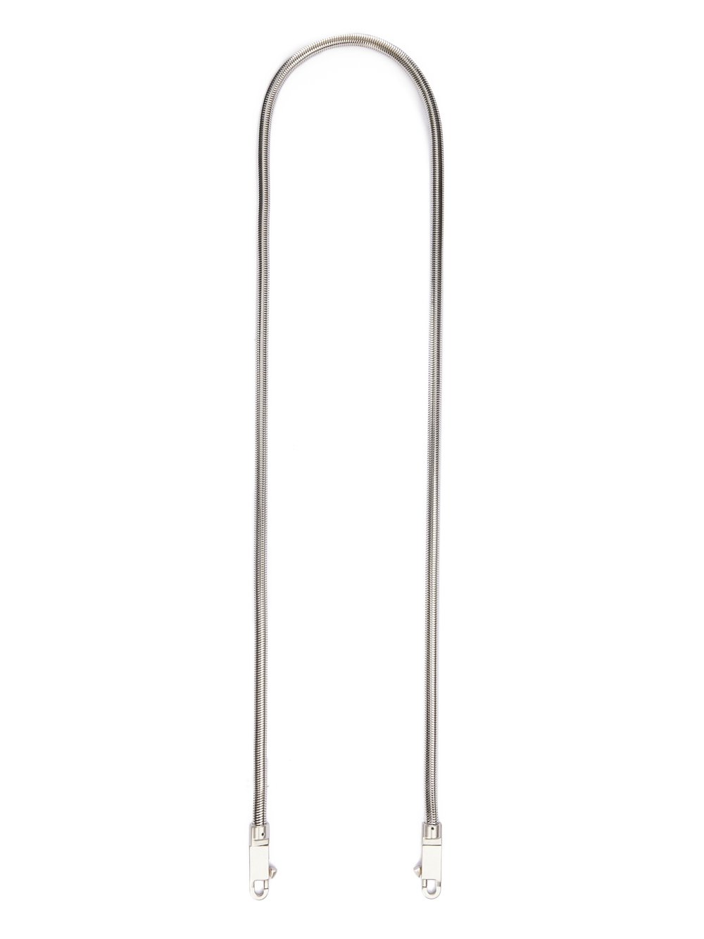 RICK OWENS FW23 LUXOR CROSSBODY SNAKE CHAIN IN PALLADIUM TONE BRASS RICK OWENS FW23 LUXOR CROSSBODY SNAKE CHAIN IN PALLADIUM TONE BRASS