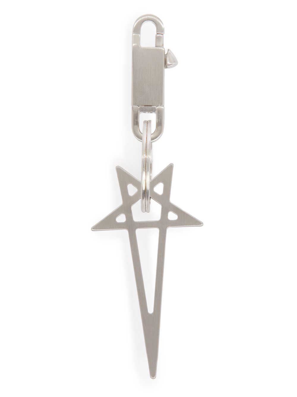 RICK OWENS FW23 LUXOR PENTAGRAM IN PALLADIUM TONE BRASS RICK OWENS FW23 LUXOR PENTAGRAM IN PALLADIUM TONE BRASS