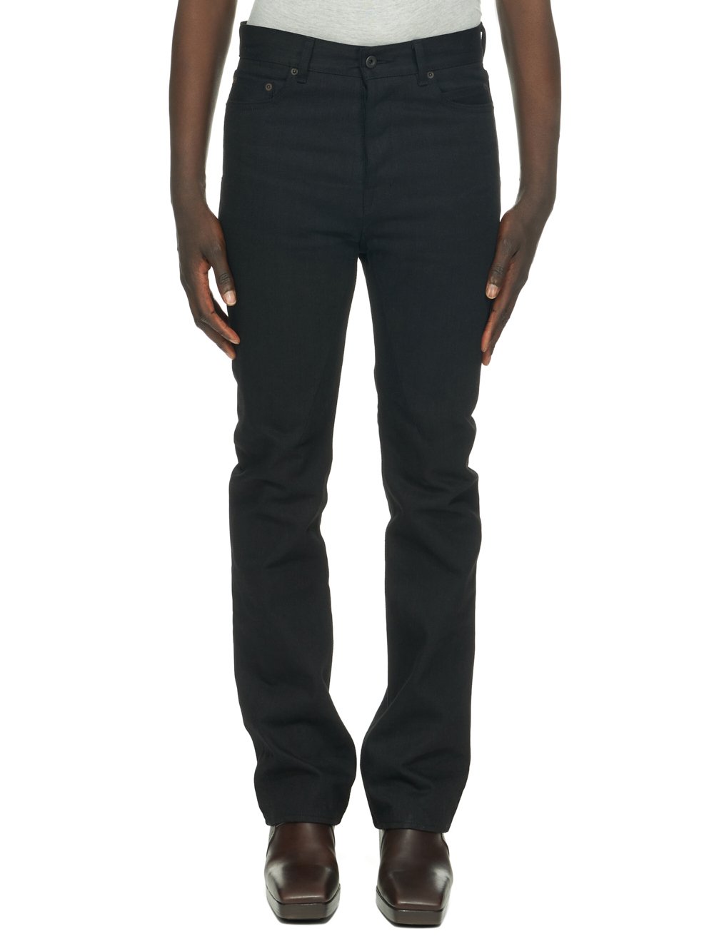 DRKSHDW FW23 LUXOR JIM CUT IN 16OZ BLACK DENIM DRKSHDW FW23 LUXOR JIM CUT IN 16OZ BLACK DENIM