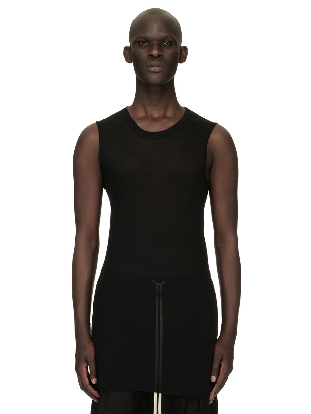 RICK OWENS FOREVER BASIC SL T IN BLACK UNSTABLE COTTON RICK OWENS FOREVER BASIC SL T IN BLACK UNSTABLE COTTON