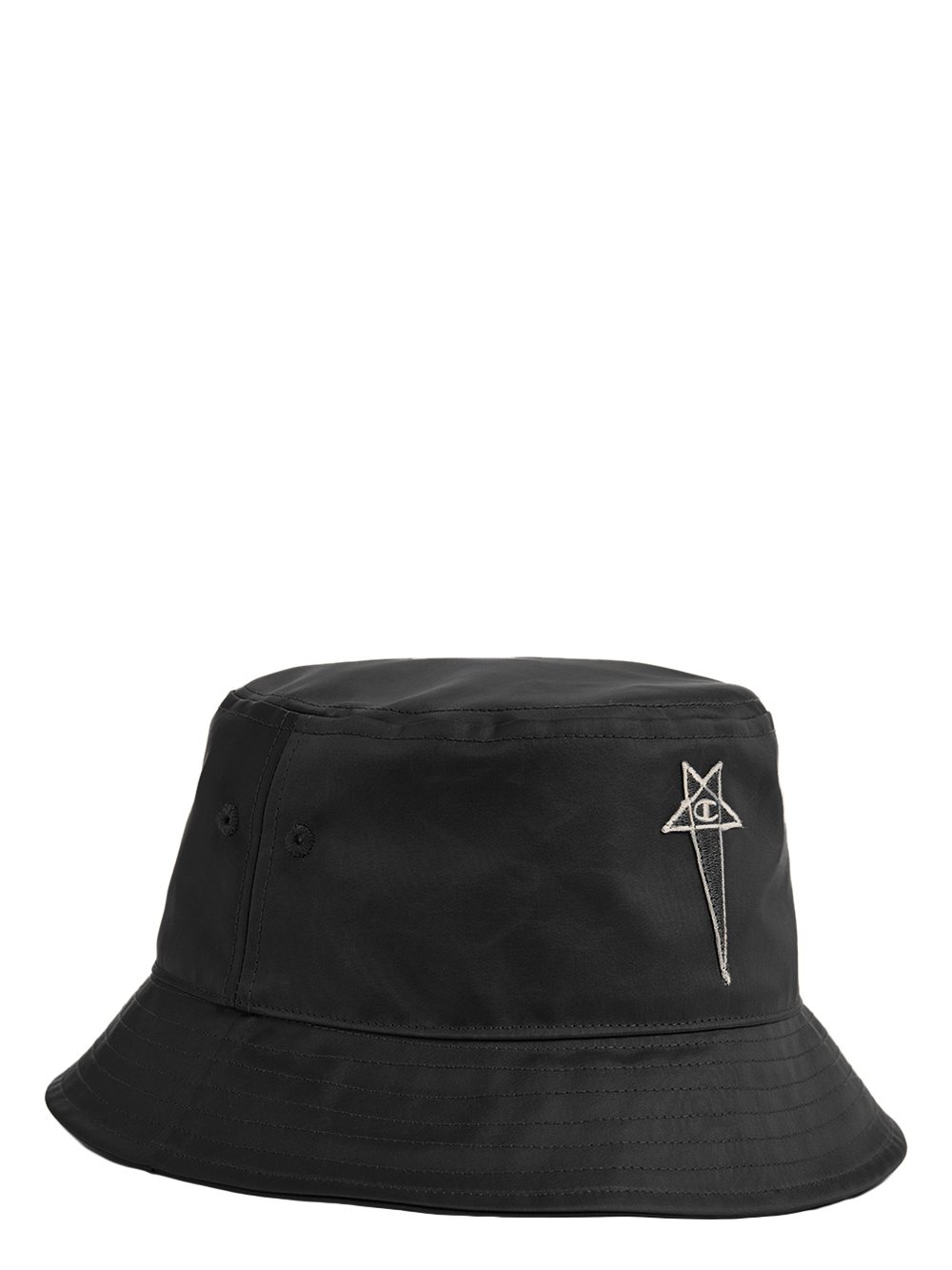 CHAMPION X RICK OWENS GILLIGAN HAT IN BLACK RECYCLED NYLON