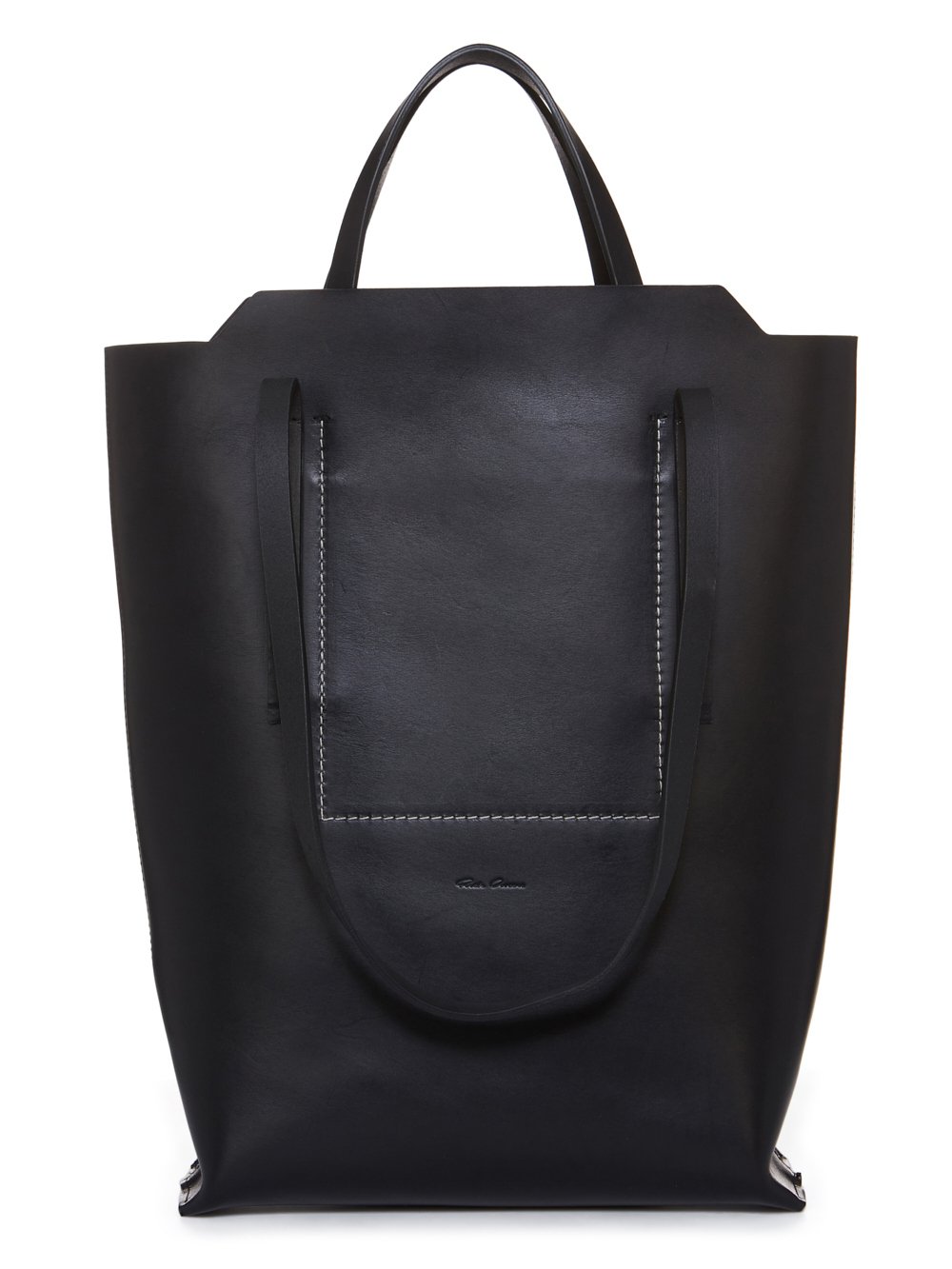 RICK OWENS FW23 LUXOR MEDIUM SHOPPER IN BLACK GROPPONE COW LEATHER RICK OWENS FW23 LUXOR MEDIUM SHOPPER IN BLACK GROPPONE COW LEATHER
