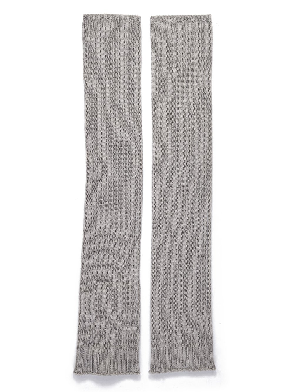RICK OWENS FW23 LUXOR ARM WARMERS IN PEARL LIGHTWEIGHT RASATO KNIT RICK OWENS FW23 LUXOR ARM WARMERS IN PEARL LIGHTWEIGHT RASATO KNIT