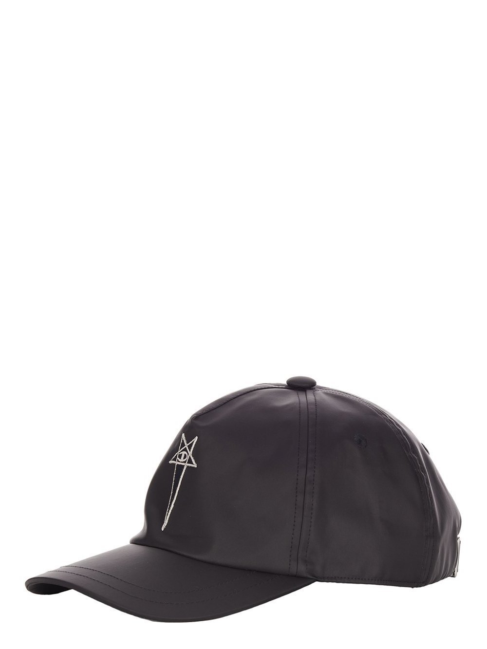 CHAMPION X RICK OWENS BASEBALL CAP IN BLACK RECYCLED NYLON