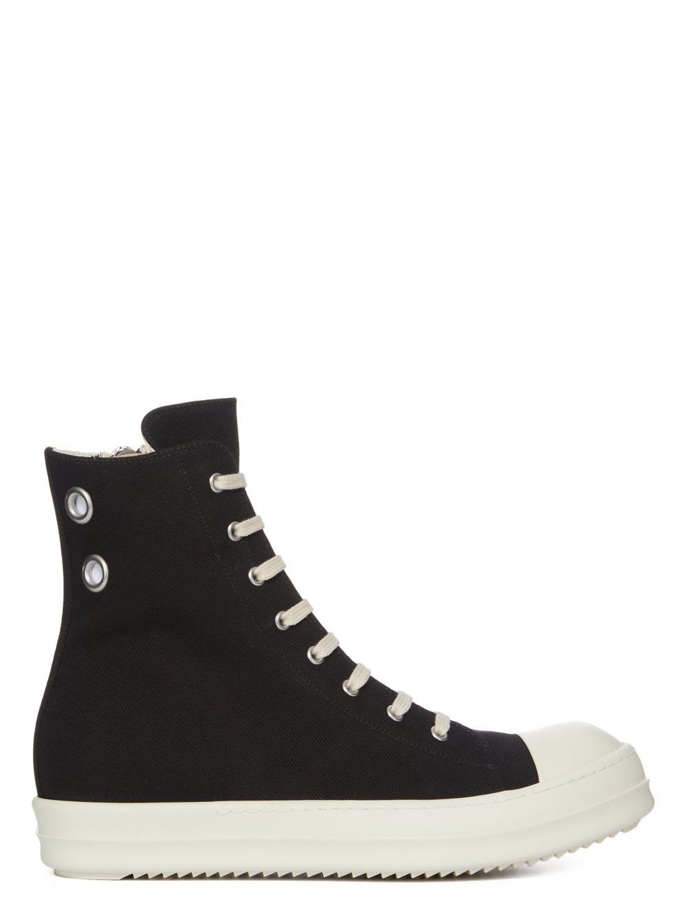 DRKSHDW FW23 LUXOR SNEAKS IN BLACK AND MILK 13OZ OVERDYED DENIM DRKSHDW FW23 LUXOR SNEAKS IN BLACK AND MILK 13OZ OVERDYED DENIM