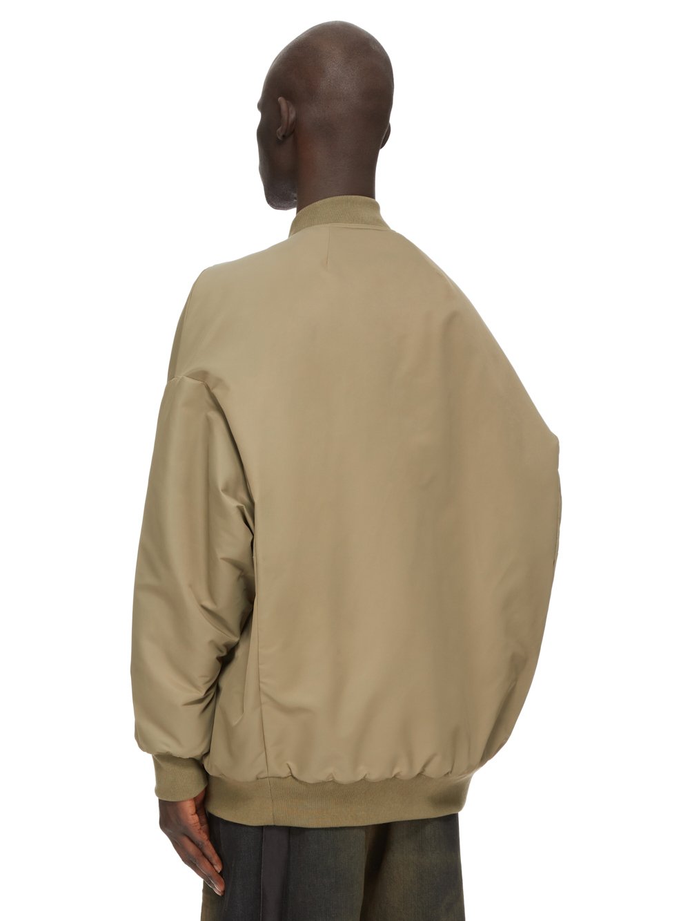 DRKSHDW FW23 LUXOR JUMBO FLIGHT IN PALE GREEN AND MAUVE RECYCLED BOMBER