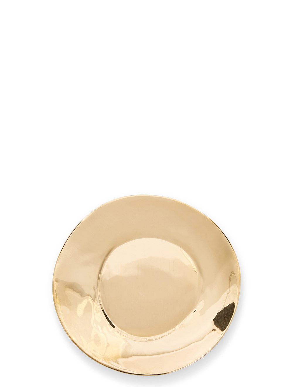 RICK OWENS SMALL PLATE IN GOLD TONE BRONZE.