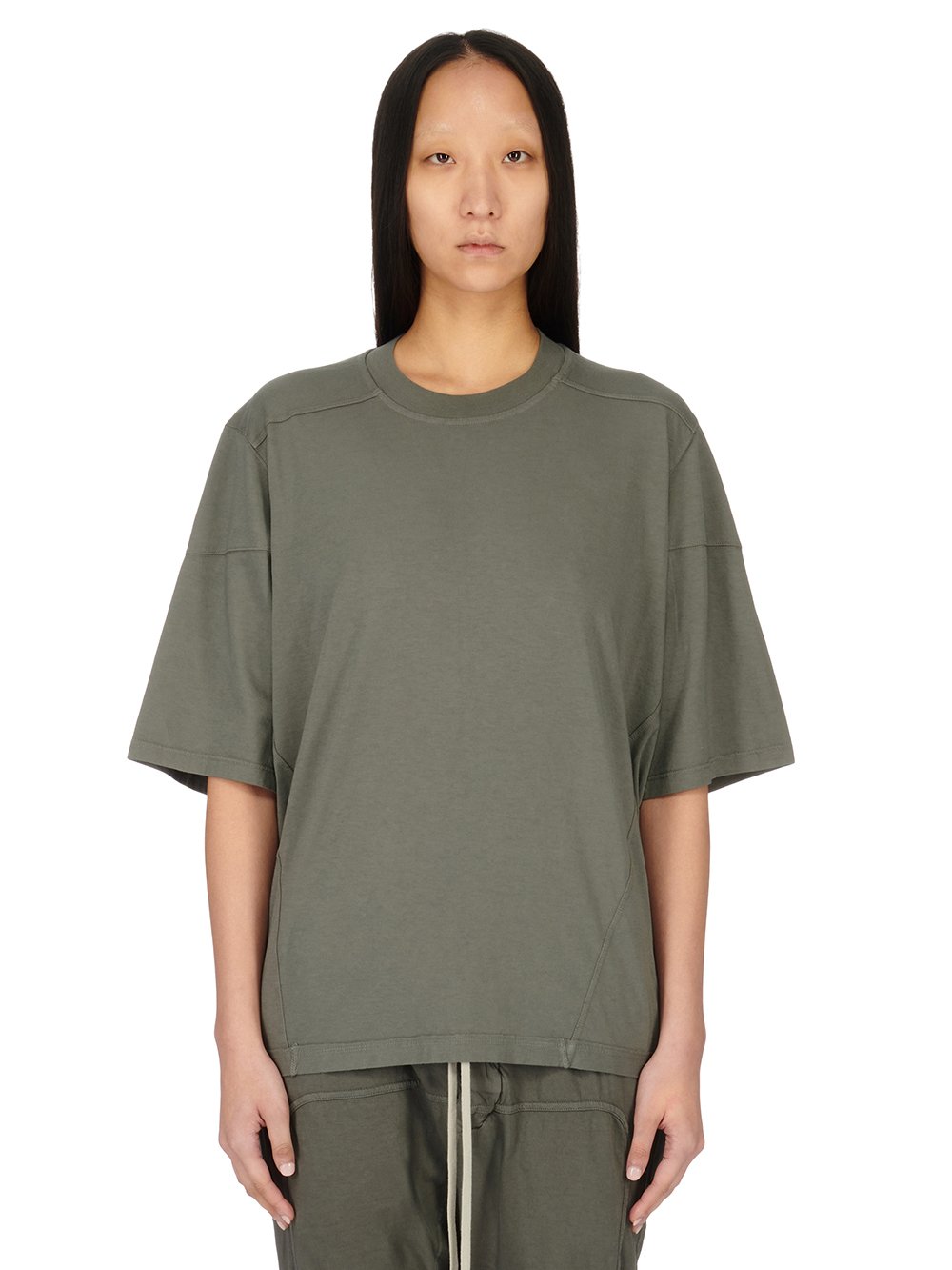 RICK OWENS FW23 LUXOR WALRUS T IN HUSTLER BLUE MEDIUM WEIGHT COTTON JERSEY 