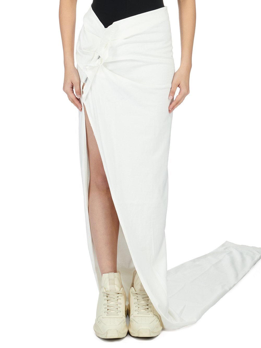 RICK OWENS FW23 LUXOR EDFU SKIRT LONG IN MILK COMPACT HEAVY COTTON JERSEY RICK OWENS FW23 LUXOR EDFU SKIRT LONG IN MILK COMPACT HEAVY COTTON JERSEY