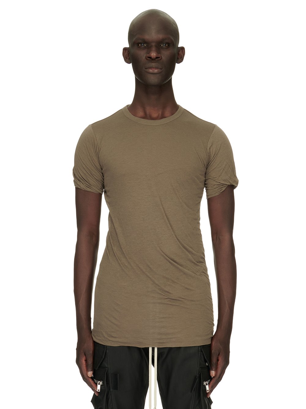 RICK OWENS FW23 LUXOR DOUBLE SS T IN DUST GREY UNSTABLE COTTON