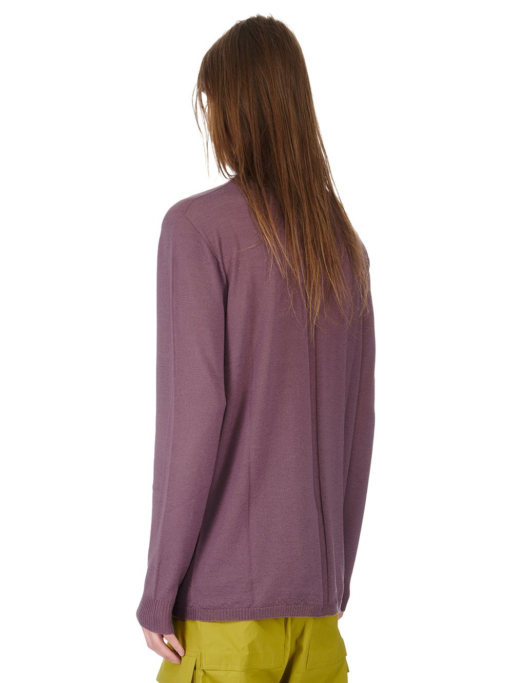 RICK OWENS FW23 LUXOR OVERSIZED TURTLE IN AMETHYST LIGHTWEIGHT RASATO KNIT