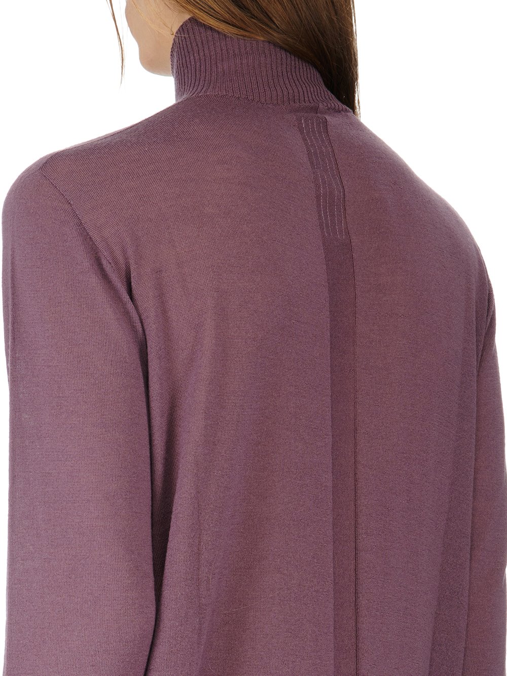 RICK OWENS FW23 LUXOR OVERSIZED TURTLE IN AMETHYST LIGHTWEIGHT RASATO KNIT