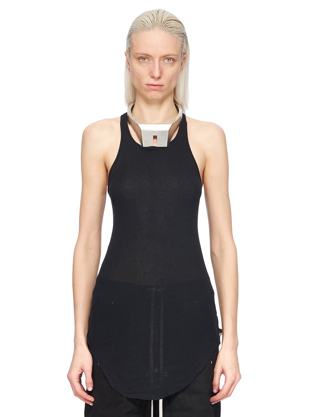 RICK OWENS  OPEN BEVELED COLLAR IN BRASS