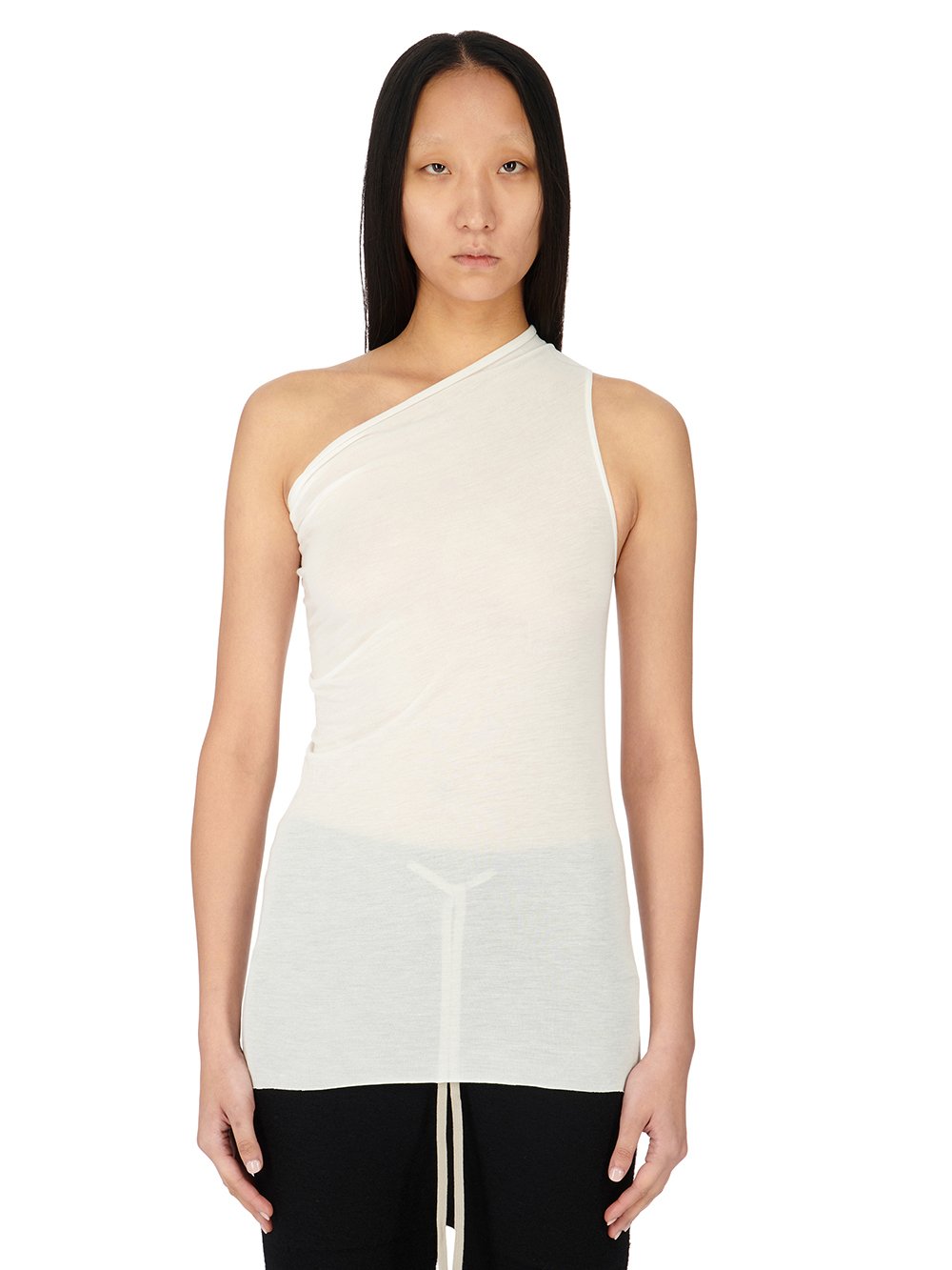 RICK OWENS FW23 LUXOR ATHENA T IN MILK VISCOSE SILK JERSEY