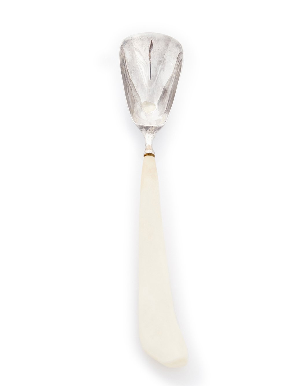 RICK OWENS SERVING SPOON FEATURES A BIG STERLING TOP AND A LONG, NATURAL COLOR BONE HANDLE.