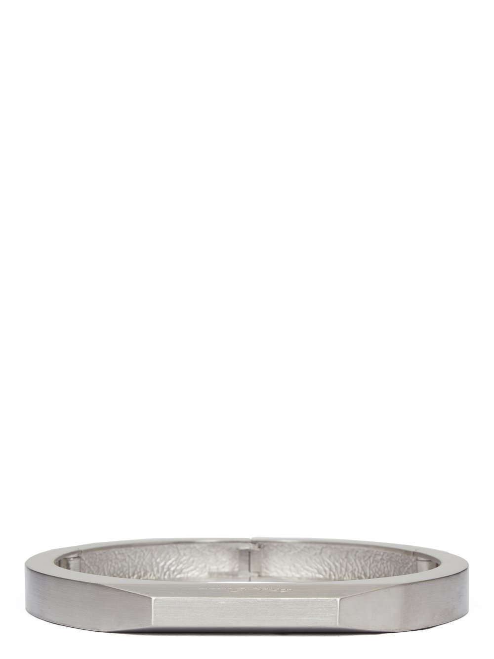 RICK OWENS BEVELED CHOKER IN ALUMINIUM