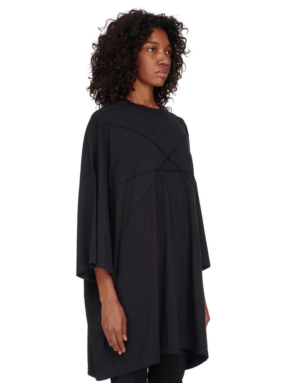 DRKSHDW FW23 LUXOR TOMMY T IN BLACK MEDIUM WEIGHT COTTON JERSEY 