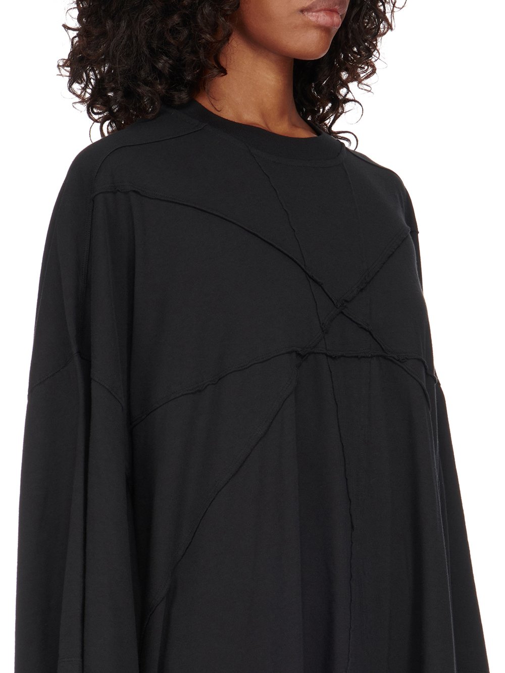 DRKSHDW FW23 LUXOR TOMMY T IN BLACK MEDIUM WEIGHT COTTON JERSEY 