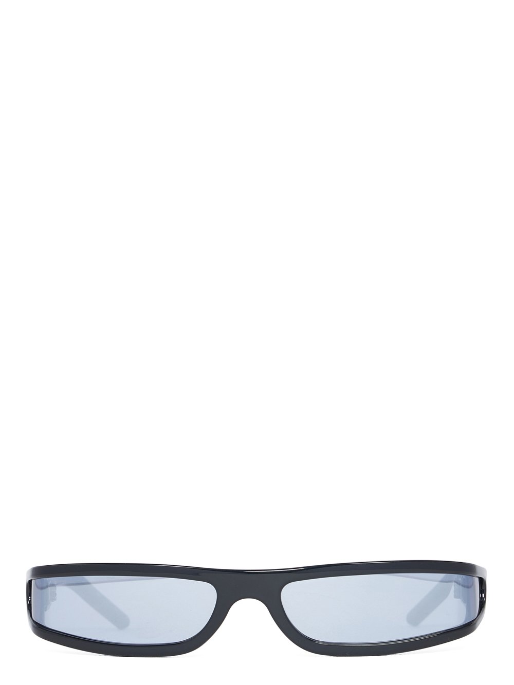 RICK OWENS FOG SUNGLASSES IN BLACK AND SILVER