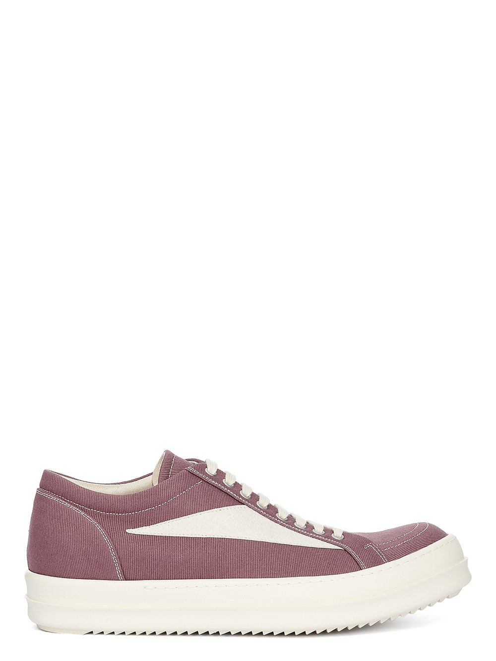 DRKSHDW FW23 LUXOR VINTAGE SNEAKS IN MAUVE AND MILK 13OZ OVERDYED DENIM DRKSHDW FW23 LUXOR VINTAGE SNEAKS IN MAUVE AND MILK 13OZ OVERDYED DENIM
