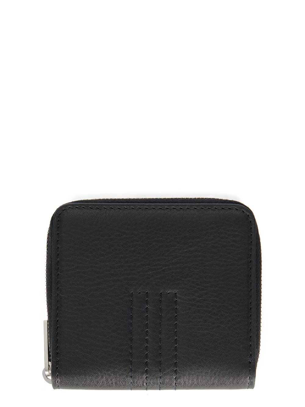 RICK OWENS FW23 LUXOR ZIPPED WALLET IN BLACK SOFT GRAIN COW LEATHER